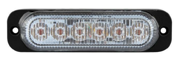 LED Blitzmodul - Serie MD6, LED, LED Blitzmodul, F.L.: klar, LEDs: GELB, 12-24 Volt  - Frontblitzer-Heckblitzer