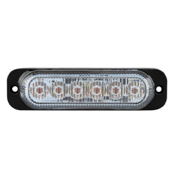 LED Blitzmodul - Serie MD6, LED, LED Blitzmodul, F.L.: klar, LEDs: BLAU, 12-24 Volt  - Frontblitzer-Heckblitzer