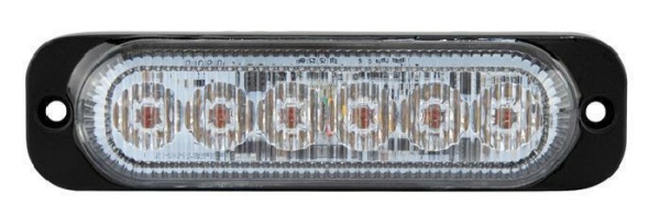 LED Blitzmodul - Serie MD6, LED, LED Blitzmodul, F.L.: klar, LEDs: BLAU, 12-24 Volt  - Frontblitzer-Heckblitzer