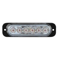 LED Blitzmodul - Serie MD6, LED, LED Blitzmodul, F.L.: klar, LEDs: BLAU, 12-24 Volt  - Frontblitzer-Heckblitzer