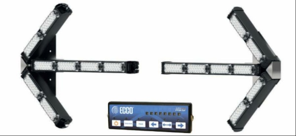 Lauflichtanlage PFEIL - Serie 3307 LED, Linse klar, LEDs: GELB, 10,7 Meter Anschlusskabel, 12-24 Volt, Pfeil—2 Einheiten, inkl. Bedienteil