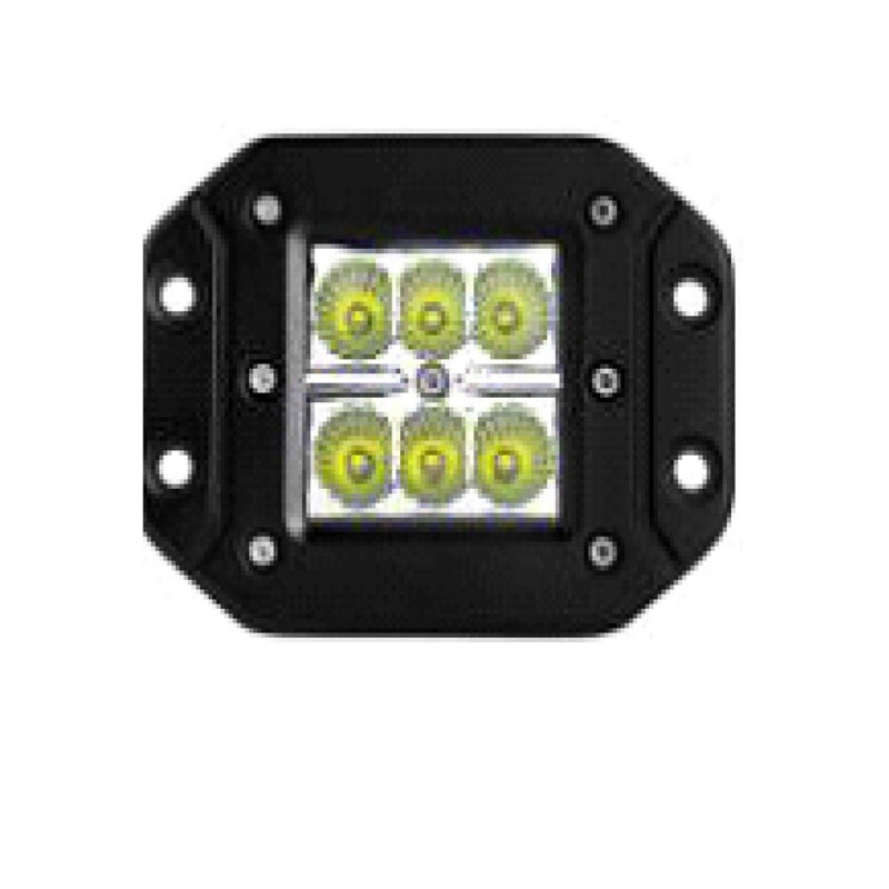 LED Arbeitsscheinwerfer, 18 Watt, 1500 Lumen, 12-24 Volt, 80x82x75 mm, FLUT