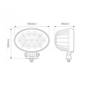 LED Arbeitsscheinwerfer, 65 Watt, 5460 Lumen, 12-24 Volt, 165x142x95 mm, FLUT