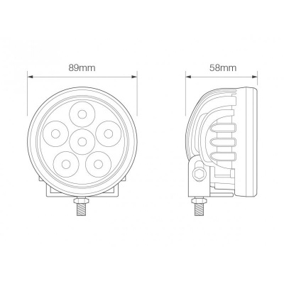 LED RÜCKFAHRSCHEINWERFER,ECE-R23, 18 Watt, 1440...