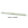 LED Beleuchtung Serie 10, 61 LEDs,  300 x 25 x 10 mm, schwarz, 340 lm, 24 Volt, mit Schalter