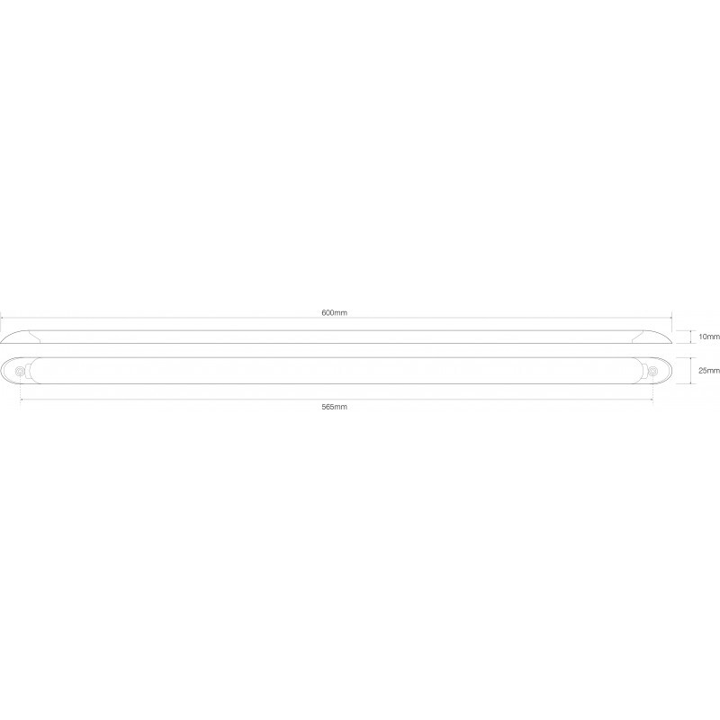 LED Beleuchtung Serie 10, 121 LEDs,  600 x 25 x 10 mm, weiß, 340 lm, 12 Volt