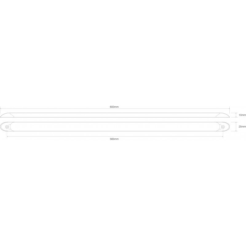 LED Beleuchtung Serie 10, 121 LEDs,  600 x 25 x 10 mm,...