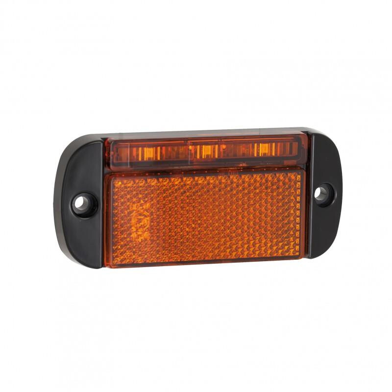 LED Seitenmarkierung Serie 44, gelb, Gehäuse schwarz, 12-24 Volt