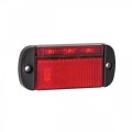 LED Umrissleuchte Serie 44, rot, Gehäuse schwarz, 12-24 Volt