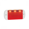LED Umrissleuchte Serie 44, rot, Gehäuse weiß, 12-24 Volt