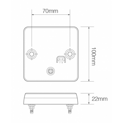 LED Heckleuchte Serie Serie 100, Rücklicht, Bremslicht und Blinker, 12 Volt