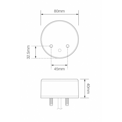 LED Beleuchtung Serie Serie 80, Frontblinker mit weißer Markierungsleuchte, 12 Volt