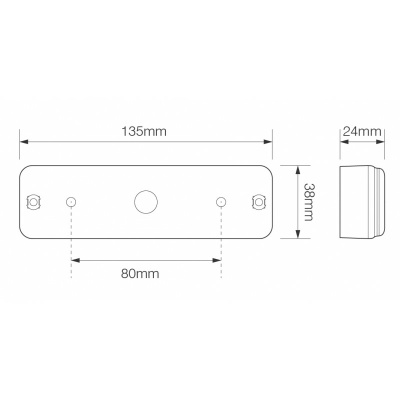 LED Heckleuchte Serie 135, Nebelschlussleuchte, 12-24 Volt