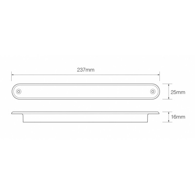LED Heckleuchte Serie 235, Rückfahrscheinwerfer, Gehäuse weiß, 24 Volt