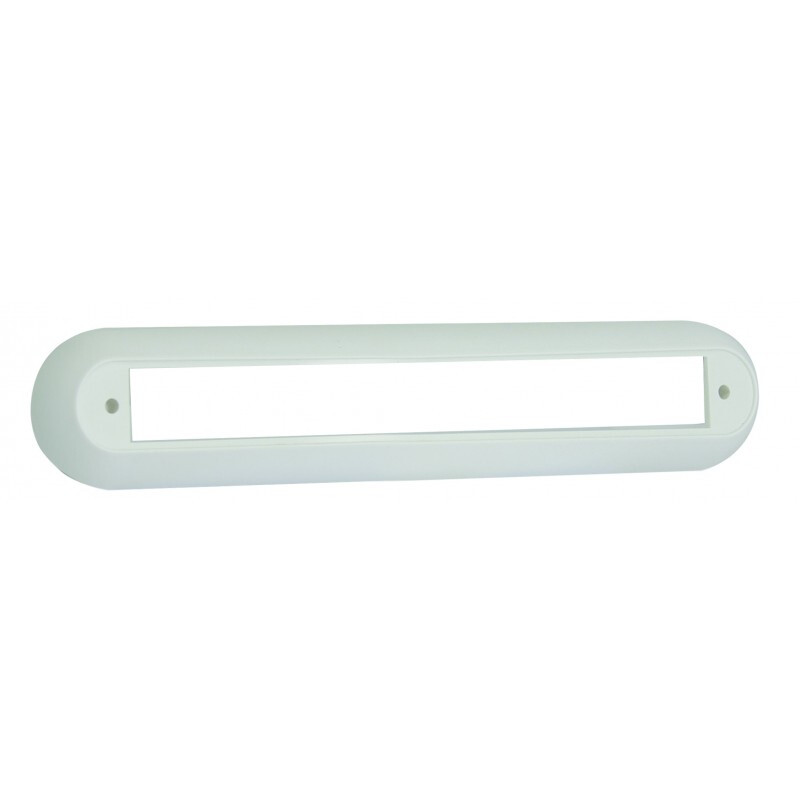 Aufbaugehäuse für 1 Leuchte, Serie 235, Gehäuse weiß, Abmessungen: 258 x 45 x 16 mm