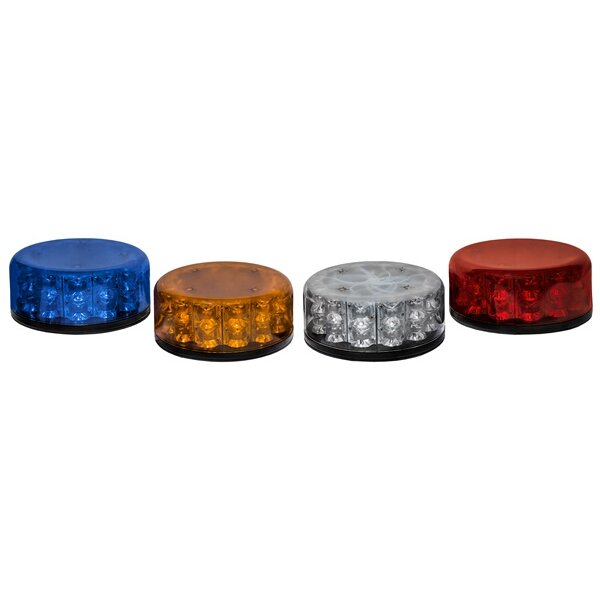 LED Kennleuchte - Serie BARASTAR DUO, 1-Bolzenmontage, Farbe nach Wahl, 12-24 Volt, 24x3 Watt Cree LEDs
