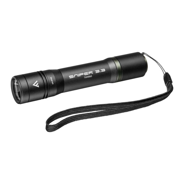 Taschenlampe, Mactronic Sniper 3.3, 1000 lm, wiederaufladbar, Set (Akku, USB-Kabel, Handschlaufe), Box