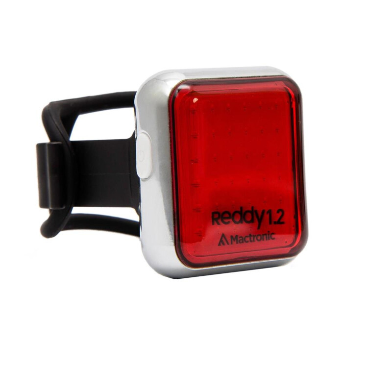 Fahrrad-Rückleuchte, Mactronic REDDY 1.2, 60 lm, wiederaufladbar, Set (Akku, Lenkerhalterung, USB-Kabel), Box