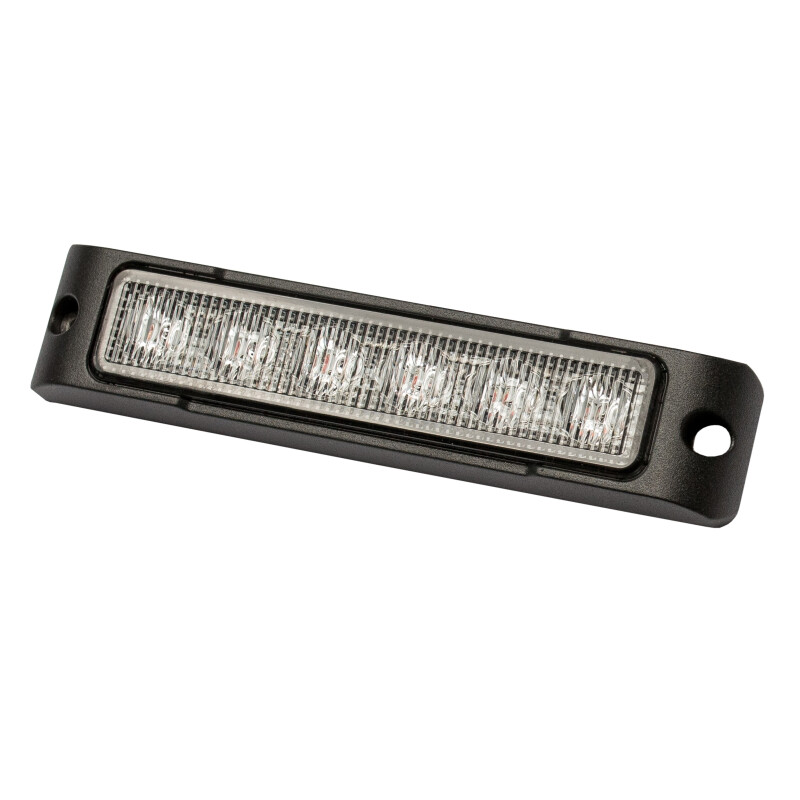 LED Warnblitzmodul - Serie PRIMAX 6, Klasse 2 - Tag-/Nachtschaltung, 12-24 Volt, ECE-R65 Aufbaumontage Vertikal-Warnfarbe gelb / Linse Klar -Tag-/Nachtschaltung CL2