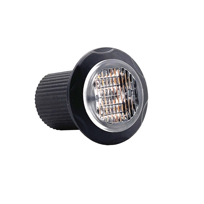 LED Warnblitzmodul - Serie TX4 (Münzgröße, HT), Einbaublitzmodul, 12-23 Volt, ECE-R65 Gelb+Weiß