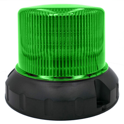LED Rundumleuchte / LED Kennleuchte - Serie PROFLASH 1800 - 3-Punkt Schraubmontage, 12-24 Volt, ECE-R65 Klar/Transparent-Blau