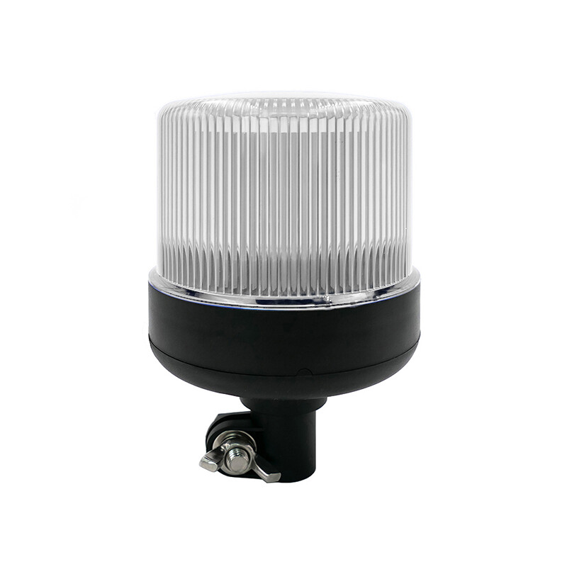 LED Rundumleuchte / LED Kennleuchte - Serie PROFLASH 1800 - DIN Rohr Aufsteckmontage, 12-24 Volt, ECE-R65