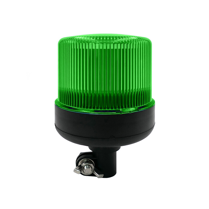LED Rundumleuchte / LED Kennleuchte - Serie PROFLASH 1800 - DIN Rohr Aufsteckmontage, 12-24 Volt, ECE-R65  In Warnfarbe-Gelb