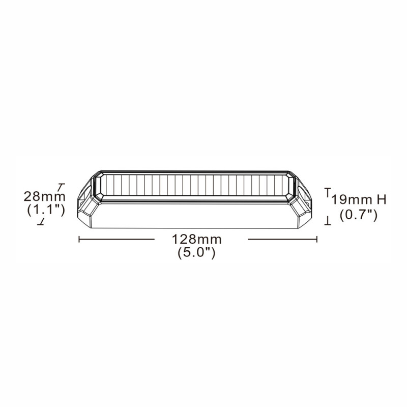 LED Warnblitzmodul - Serie MSE-6, 12-24 Volt, Warnfarbe gelb, Linse Klar, CL1, ECE-R65