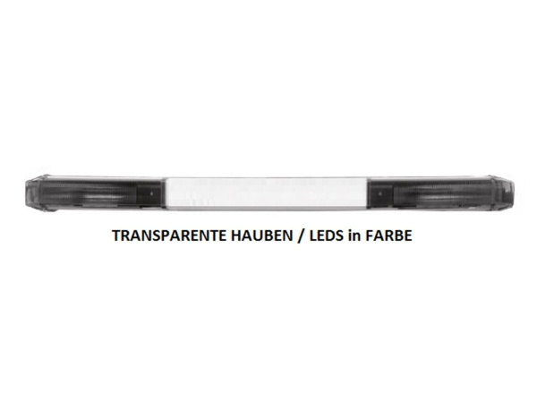 ZN Warnlichtbalken, PRO bestückt - 16 LED Module mit je 3 LEDs, 12-24 Volt, F.H.: KLAR F.L.: GELB, Länge: 100 cm