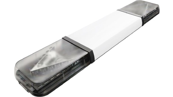 OT60 Warnlichtbalken, PRO bestückt - 2-V Module je Seite + 1 Zusatz vorne + hinten,12-24 Volt, F.H.: Klar,  F.L.: GELB, Länge: 90 cm