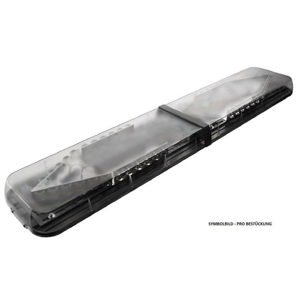 OT60 Warnlichtbalken, ECO bestückt - 2-V Module je Seite, 12-24 Volt, F.H.: Klar,  F.L.: GELB, Länge: 160 cm