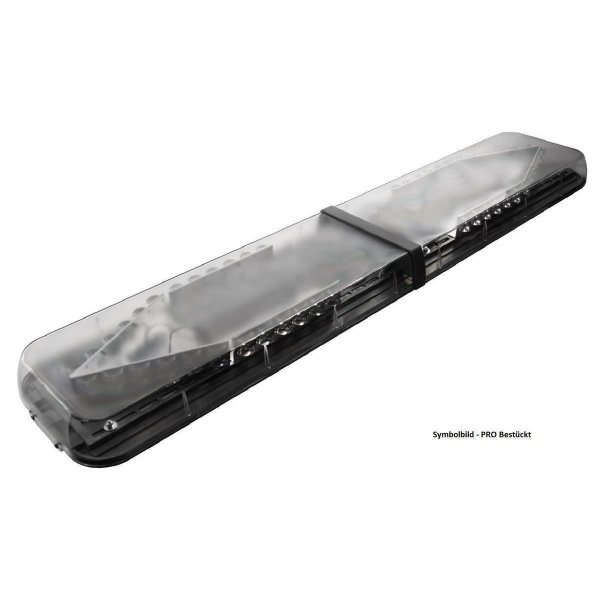 OT60 Warnlichtbalken, ECO bestückt - 2-V Module je Seite, 12-24 Volt, F.H.: Klar,  F.L.: BLAU, Länge: 80 cm