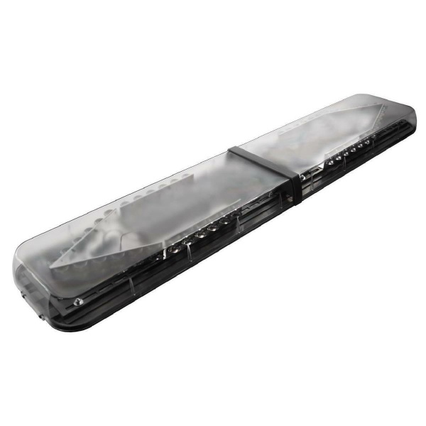 OT60 Warnlichtbalken, PRO bestückt - 2-V Module je Seite + 1 Zusatz vorne + hinten,12-24 Volt, F.H.: Klar,  F.L.: BLAU, Länge: 80 cm