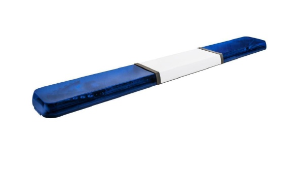 OT60 Warnlichtbalken, ECO bestückt - 2-V Module je Seite, 100 Watt LSP, 12-24 Volt, F.H.: Blau, F.L.: BLAU, Länge: 60 cm