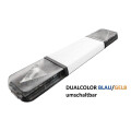 OT60 Warnlichtbalken, ECO bestückt - 2-V Module je Seite, 100 Watt LSP12-24 Volt, F.H.: Klar, F.L.: DUALCOLOR BLAU/GELB, Länge: 80 cm