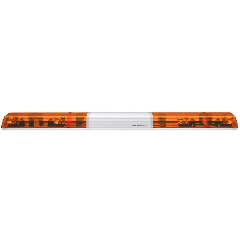 Serie 60 Warnlichtbalken, 4 Drehspiegel, beleuchtb. Mittelteil weiß,  Länge: 121,10 cm, gelb, 24 Volt
