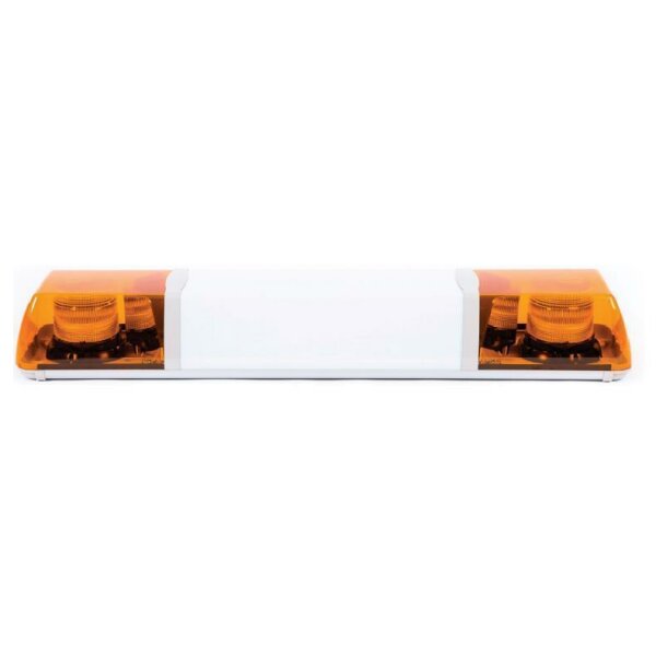 Serie 70 Warnlichtbalken, 2-360° LED Blitzmodule, beleuchtb. Mittelteil weiß,  Länge: 100,00 cm, gelb, 12-24 Volt