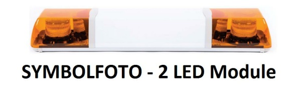 Serie 70 Warnlichtbalken, 4-360° LED Blitzmodule, beleuchtb. Mittelteil weiß,  Länge: 182,90 cm, gelb, 12-24 Volt
