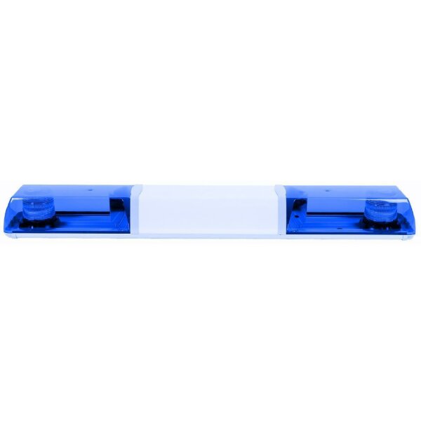 Serie 70 Warnlichtbalken, 2-360° LED Blitzmodule, beleuchtb. Mittelteil weiß,  Länge: 121,20 cm, blau, 12-24 Volt