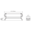 LED Blitzmodul - MS-6, LED Modul, F.L.: klar, LEDs: BLAU, 12-24 Volt, Aufbau  - Frontblitzer-Heckblitzer