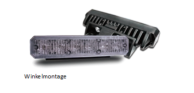 LED Blitzmodul - MS-6, LED Modul, F.L.: klar, LEDs: KLAR, 12-24 Volt, Winkelmontage  - Frontblitzer-Heckblitzer