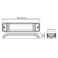LED Blitzmodul - ID-6, LED Modul, F.L.: klar, LEDs: ROT, 12-24 Volt, Aufbau - Frontblitzer-Heckblitzer