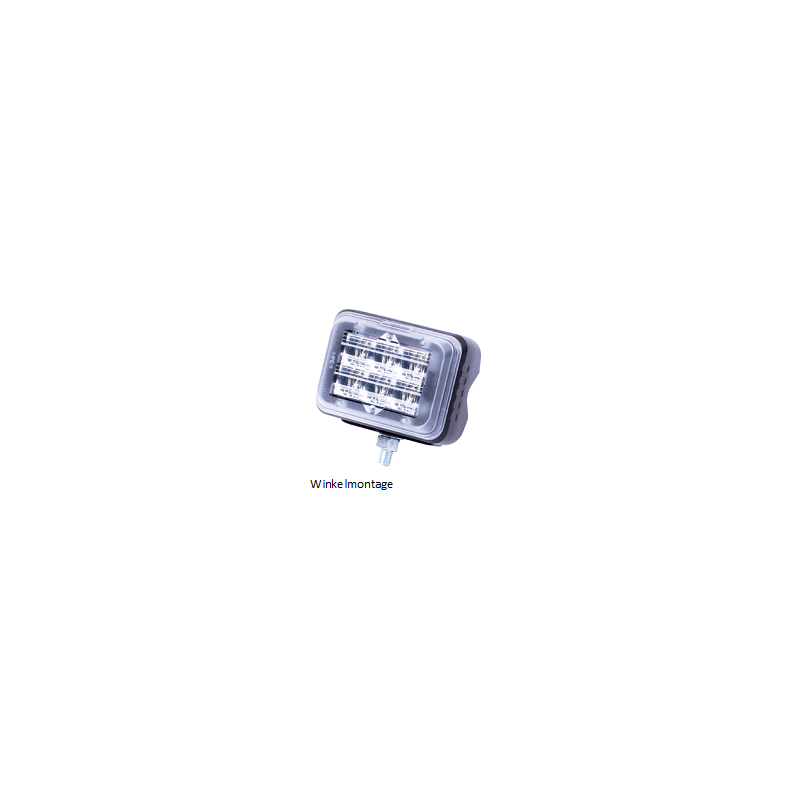 LED Blitzmodul - Serie SECURILED, LED Modul, F.L.: klar, LEDs: GELB , 10-30 Volt, Winkelmontage  - Frontblitzer-Heckblitzer