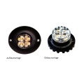 LED Blitzmodul - Serie 3750, LED Modul, F.L.: klar, LEDs: BLAU, 10-30 Volt, Aufbaumontage & Einbaumontage KIT - Frontblitzer-Heckblitzer