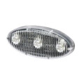 LED Blitzmodul - Serie STICK A LED, OVAL , LED Modul, F.L.: klar, LEDs: KLAR , 12-24 Volt - Frontblitzer-Heckblitzer