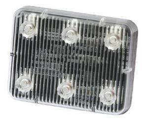 LED Blitzmodul - Serie STICK A LED, RECHTECK , LED Modul, F.L.: klar, LEDs: GELB , 12-24 Volt - Frontblitzer-Heckblitzer
